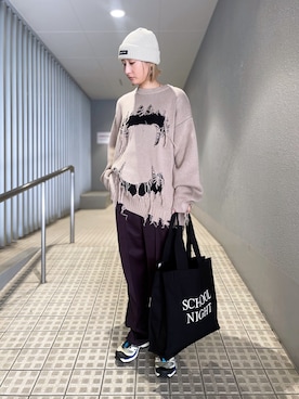 HARU.さんの「VERUTUM/ヴェルタム/Trident Beanie（L.H.P | エルエイチピー）」を使ったコーディネート