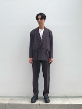 Hisakiさんの「STUDIOUS別注 STRAIGHT PANTS（SHAREEF | シャリーフ）」を使ったコーディネート