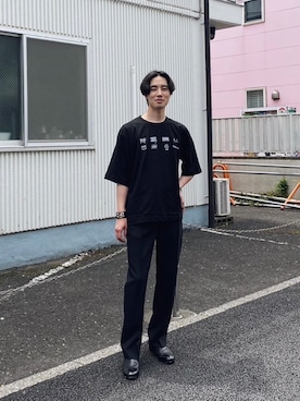 Hisakiさんの「STUDIOUS別注 LOGO TEE（SHAREEF | シャリーフ）」を使ったコーディネート