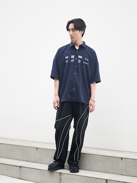 Hisakiさんの「STUDIOUS別注 LOGO SHIRTS（SHAREEF | シャリーフ）」を使ったコーディネート