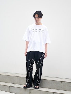 Hisakiさんの「PLATFORM SHOWER SANDAL（STUDIOUS | ステュディオス）」を使ったコーディネート