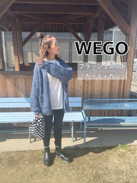 mikippeさんの「WEGO/ブラッシュニットビッグカーディガン」を使ったコーディネート