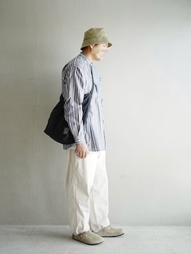 「hobo(ホーボー)のアイテム(バッグ)」を使った、nowhere☻さん(メンズ・180cm)の秋コーディネート