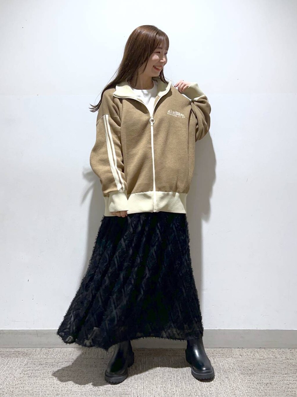 くるちさんの「COLORマイスターBIGロンTEE（niko and...）」を使ったコーディネートの1枚目の写真