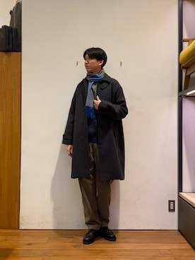 「URBAN RESEARCH DOORS(アーバンリサーチドアーズ)のアイテム(マフラー)」を使った、かわむらさん(メンズ・183cm)の冬コーディネート