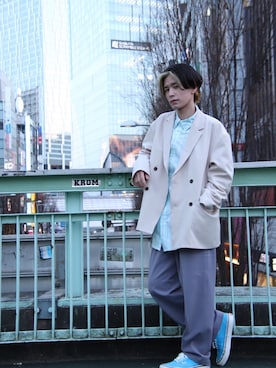 「SPINNS(スピンズ)のアイテム(シャツ/ブラウス)」を使った、#R#さん(メンズ・165cm)の春コーディネート