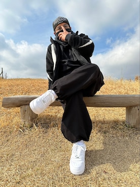「NIKE(ナイキ)のアイテム(ブルゾン)」を使った、やまちゃんさん(メンズ・170cm)の春コーディネート