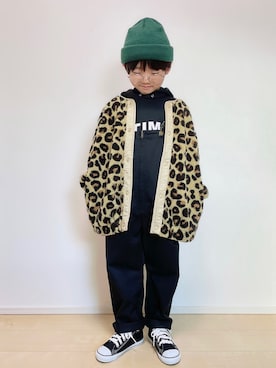 「SPINNS(スピンズ)のアイテム」を使った、Yuzu𓈒𓏸𓐍さん(キッズ・120cm)の冬コーディネート