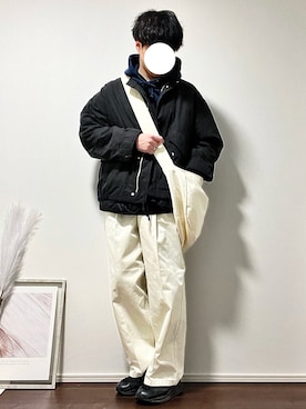 YUHEIさんの「LAYERED 3WAY MILITARY BLOUSON(SHORT M-65)」を使ったコーディネート