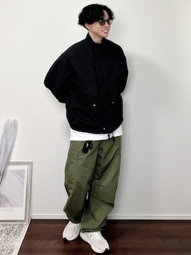 YUHEIさんの「LAYERED 3WAY MILITARY BLOUSON(SHORT M-65)」を使ったコーディネート