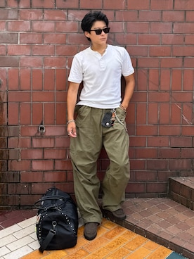 「VANS(バンズ)のアイテム(スニーカー)」を使った、岡本幸大さん(メンズ・172cm)の夏コーディネート