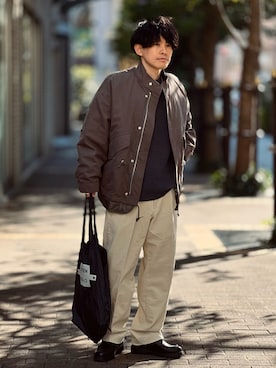 ゆっきーさんの「LAYERED 3WAY MILITARY BLOUSON(SHORT M-65)」を使ったコーディネート