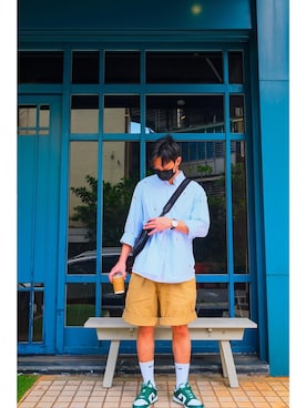 「NIKE(ナイキ)のアイテム(ソックス/靴下)」を使った、陳易葆さん(メンズ・176cm)の夏コーディネート