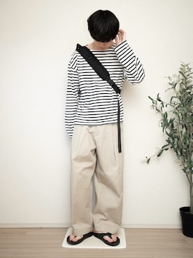 「OOFOS(ウーフォス)のアイテム」を使った、RIKUさん(メンズ・171cm)の春コーディネート