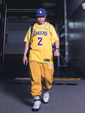 「NIKE(ナイキ)のアイテム(ジャージ)」を使った、Pennyさん(メンズ・165cm)の夏コーディネート