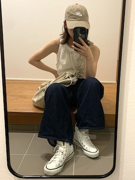 「NIKE(ナイキ)のアイテム(キャップ)」を使った、yuan .さん(レディース・155cm)の夏コーディネート