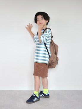 「adidas(アディダス)のアイテム(シューズ)」を使った、ORITSUさん(キッズ・123cm)の夏コーディネート