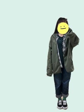 「NIKE(ナイキ)のアイテム(スタジャン)」を使った、セン🇹🇼さん(レディース・154cm)の春コーディネート