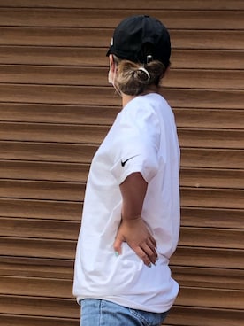 「NIKE(ナイキ)のアイテム(Tシャツ/カットソー)」を使った、annaさん(レディース・148cm)の夏コーディネート
