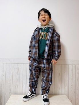 「SPINNS(スピンズ)のアイテム」を使った、yayaさん(キッズ・120cm)の冬コーディネート