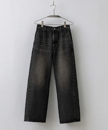 WYM LIDNM | CURVED FLARE DENIM SLACKS(デニムパンツ)