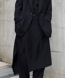 Yohji Yamamoto POUR HOMME | “21S/S HD-D01-100 WOOL GABARDINE WRAP DRESS(パンツドレス)
