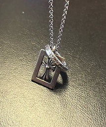 CHROME HEARTS | 3アイテムのカスタム:FlamedOpenCHbabyfatCharm × SpacerFuckyou3mmRing × RollChain(ネックレス)