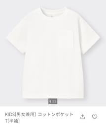 GU | KIDS(男女兼用) コットンポケットT(半袖) (Tシャツ/カットソー)