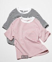 UNIQLO | エアリズムコットンボーダーTシャツ(半袖)(Tシャツ/カットソー)