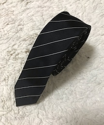 Dior homme | 🔸ディオールオム ピンストライプナロータイ(黒)(ネクタイ)