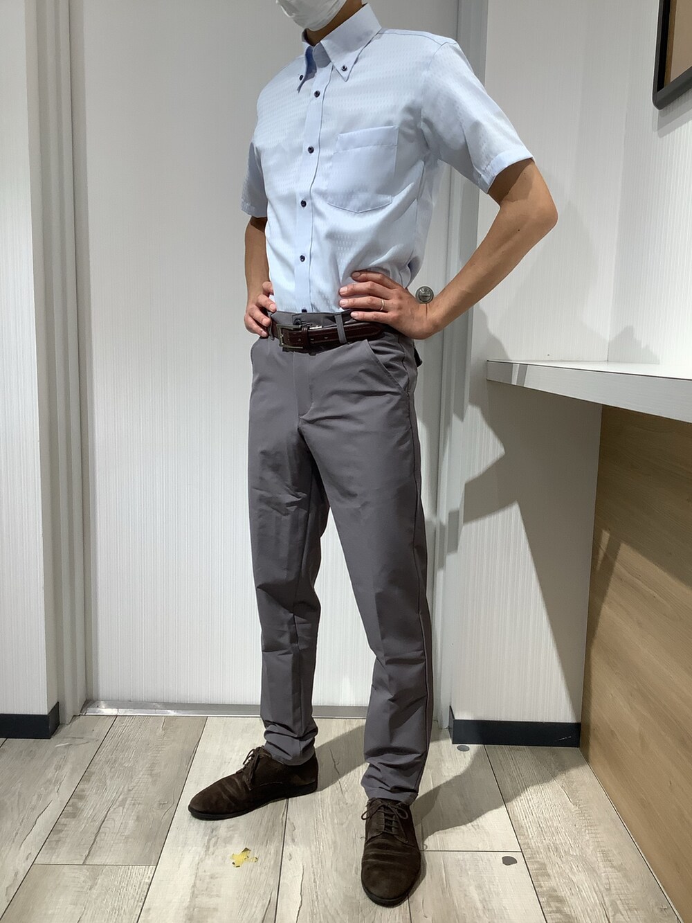 TOKYO SHIRTS OUTLET 福岡マリノアシティ店さんの「4Dストレッチフィット ワークパンツ（TOKYO SHIRTS）」を使ったコーディネートの5枚目の写真