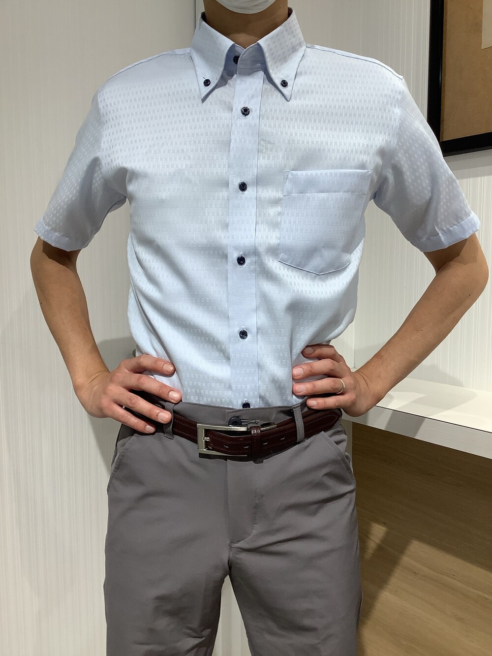 TOKYO SHIRTS OUTLET 福岡マリノアシティ店さんの「4Dストレッチフィット ワークパンツ（TOKYO SHIRTS）」を使ったコーディネートの2枚目の写真