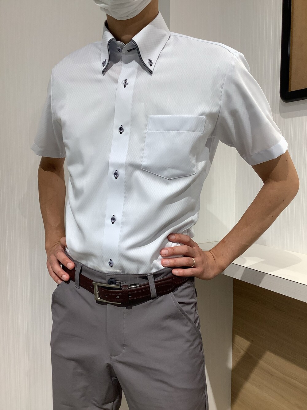 TOKYO SHIRTS OUTLET 福岡マリノアシティ店さんの「4Dストレッチフィット ワークパンツ（TOKYO SHIRTS）」を使ったコーディネートの4枚目の写真