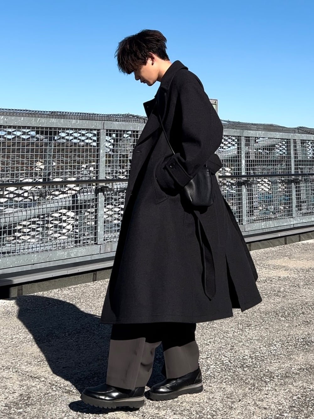 col.さんの「SMOOTH MELANGE WRAP COAT（WYM LIDNM）」を使ったコーディネートの3枚目の写真