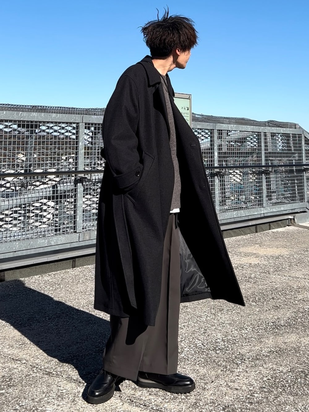 col.さんの「SMOOTH MELANGE WRAP COAT（WYM LIDNM）」を使ったコーディネートの2枚目の写真