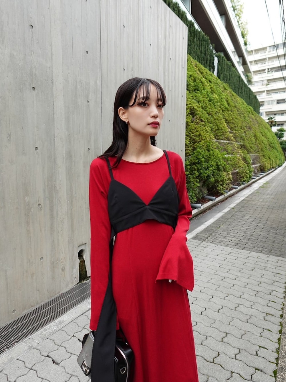 MARTEさんの「Rib Maxi Dress/リブマキシワンピース（sahara）」を使ったコーディネートの2枚目の写真