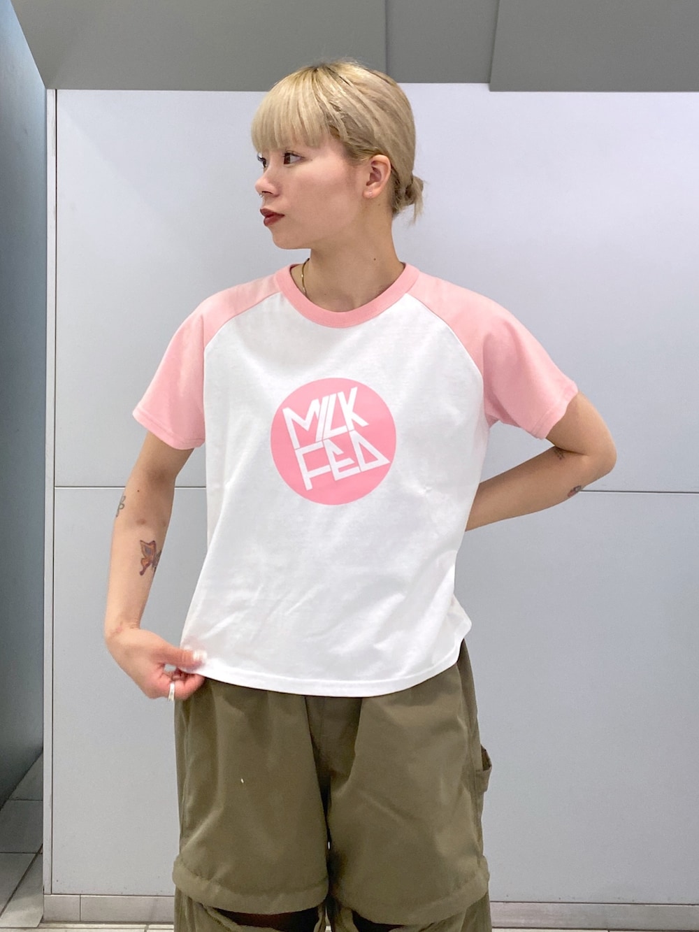 ちさんの「CIRCLE LOGO COMPACT B/B TEE（MILKFED.）」を使ったコーディネートの9枚目の写真