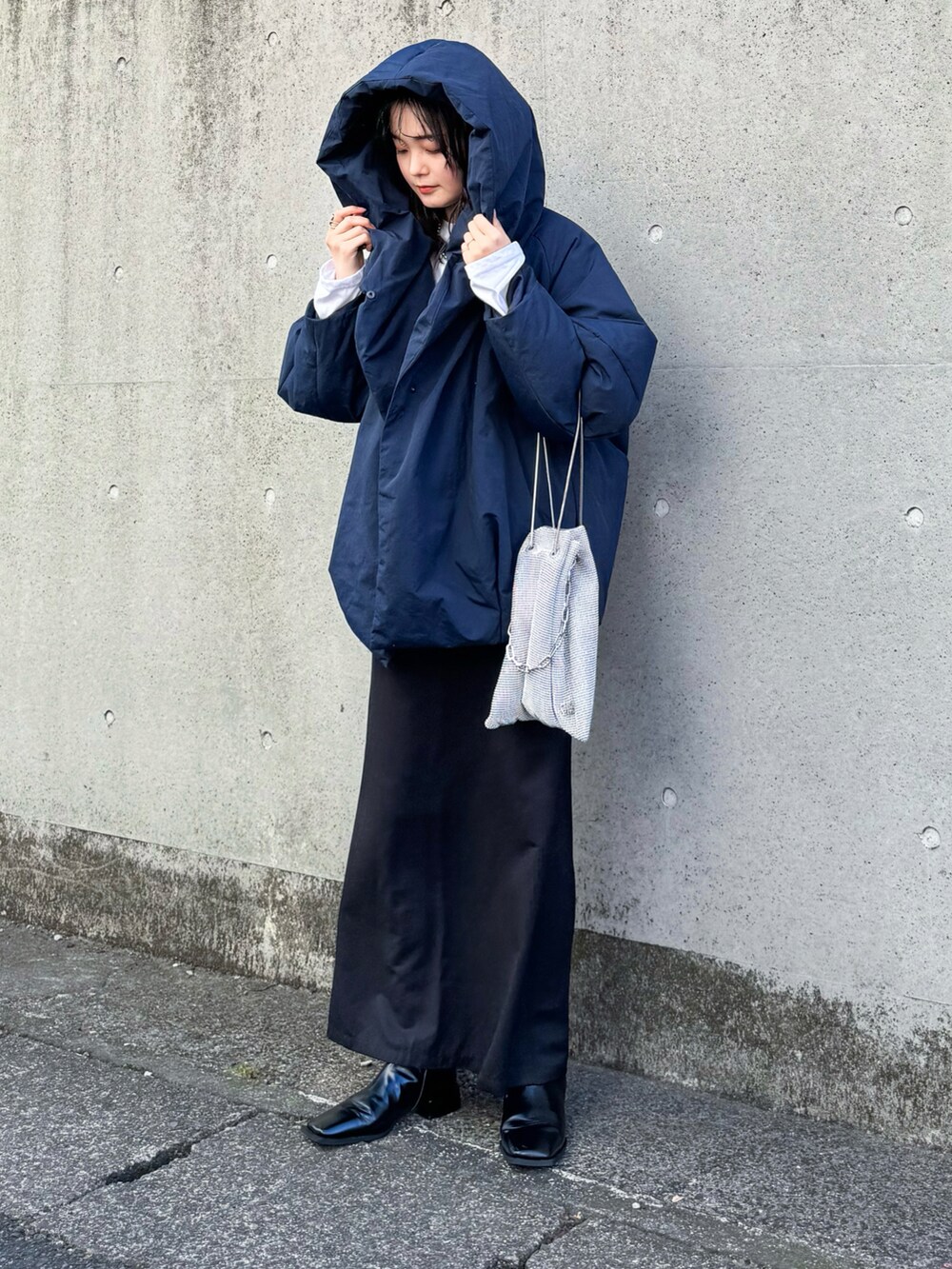 pearn0さんの「short down coat(ショートダウンコート)（BLACK BY MOUSSY）」を使ったコーディネートの3枚目の写真