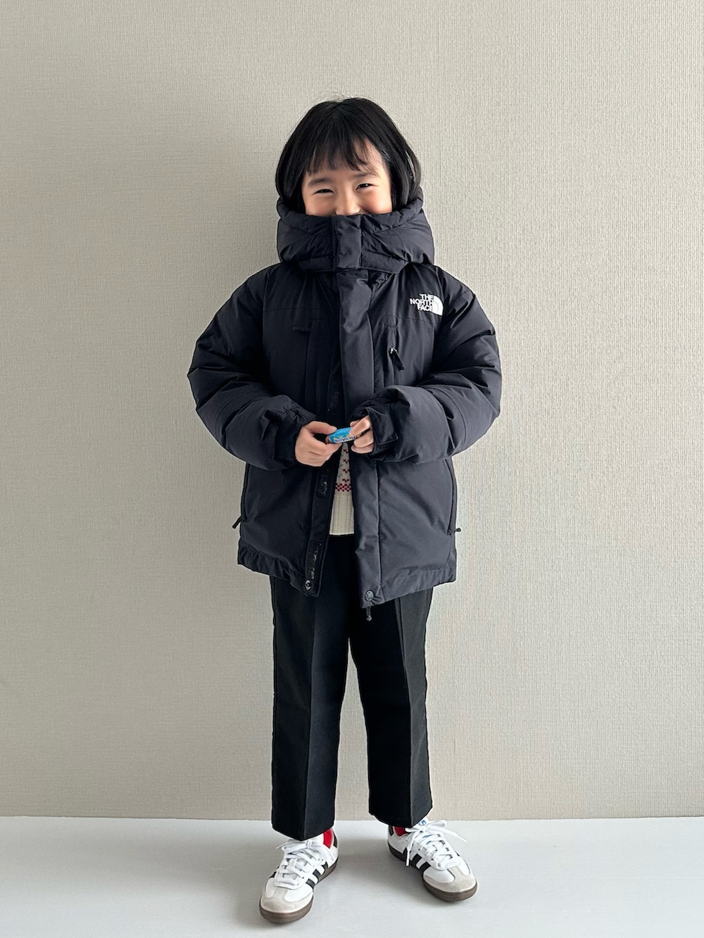 y___aさんの「THE NORTH FACE/ザ・ノース・フェイス キッズ ジャケット バルトロライトジャケット NDJ92433（THE NORTH FACE）」を使ったコーディネートの5枚目の写真