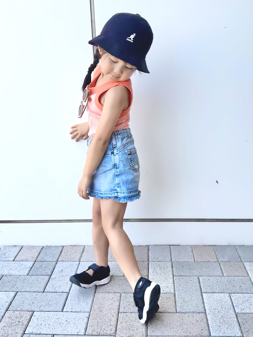 KANOさんの「KANGOL/カンゴール Kids Bermuda Casual　キッズ　ハット（KANGOL）」を使ったコーディネートの3枚目の写真