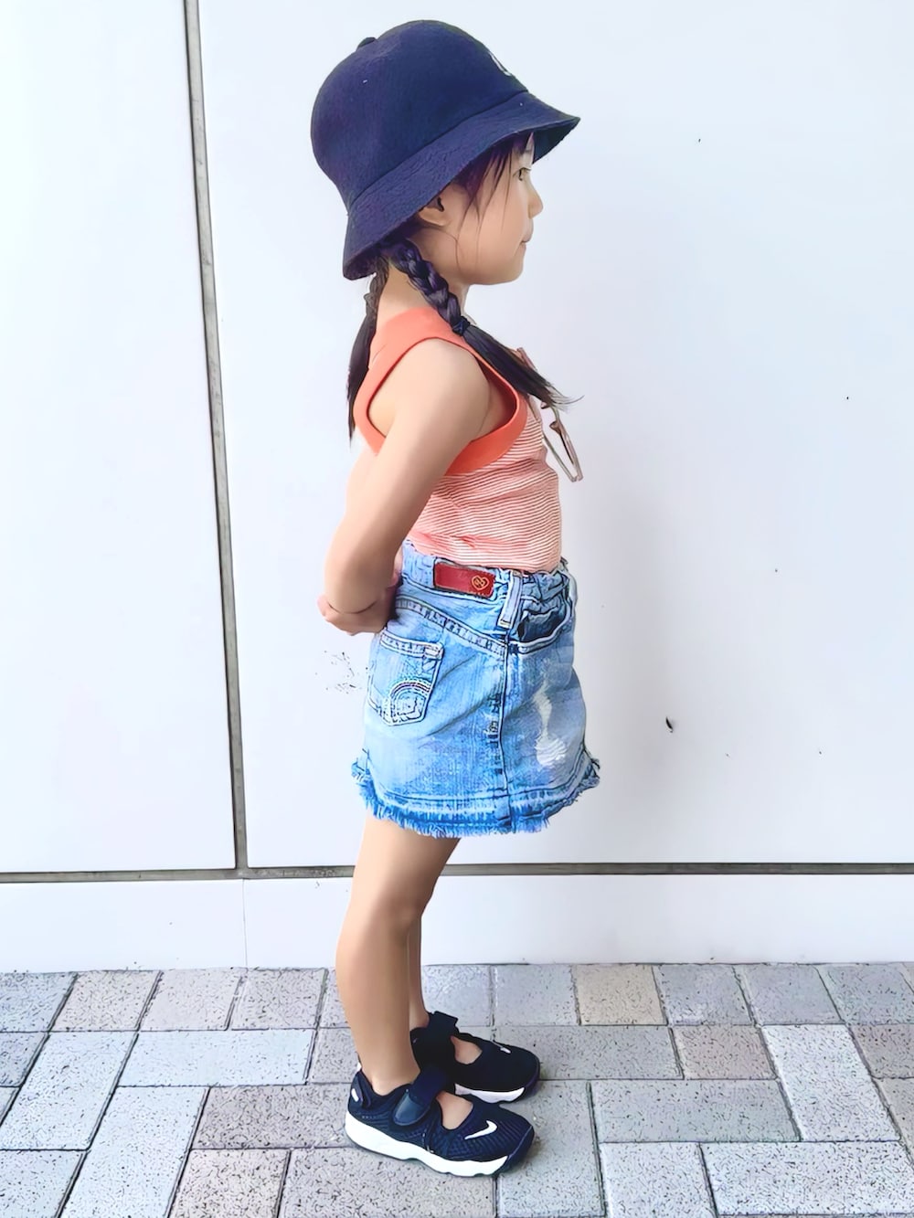 KANOさんの「KANGOL/カンゴール Kids Bermuda Casual　キッズ　ハット（KANGOL）」を使ったコーディネートの5枚目の写真