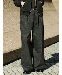 LIDNM | SILK NEP WOOL PANTSSILK NEP WOOL PANTS(スラックス)