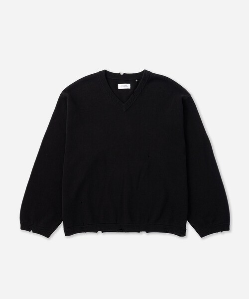 Saturdays NYC(サタデーズ ニューヨークシティ )の「Charles Vintage V-Neck Sweater(ニット/セーター・レディース・ブラック/ターコイズ・L/M/S/XL)」の7枚目の写真