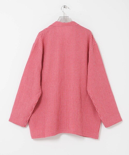 URBAN RESEARCH(アーバンリサーチ)の「『別注』Cale×URBAN RESEARCH ギンガムチェックカバーオール(シャツ/ブラウス・メンズ・PINK×RED・3/4)」の10枚目の写真