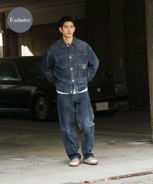URBAN RESEARCH(アーバンリサーチ)の「『別注』SEVEN BY SEVEN×URBAN RESEARCH LEATHER WIDE PANTS(その他パンツ・メンズ・BLACK/NAVY・M/L)」の2枚目の写真