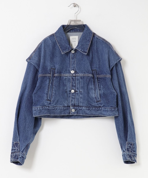 URBAN RESEARCH(アーバンリサーチ)の「KURO POWER SHOULDER DENIM JACKET(デニムジャケット・レディース・INDIGO・1)」の1枚目の写真