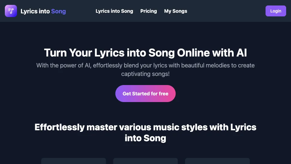 Lyrics into Song Lyrics into Song