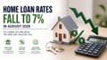 Home loan rate of 7 percent shown with a house
