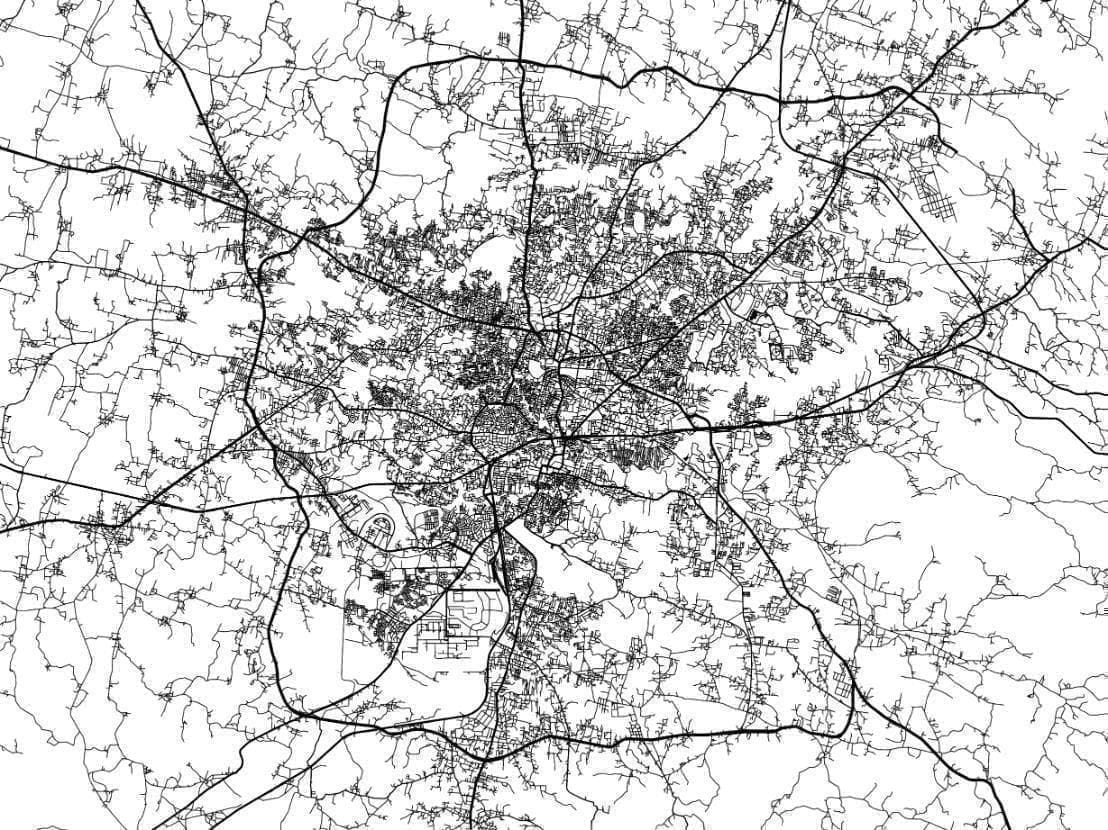 Ranchi Master Plan Map Vector View