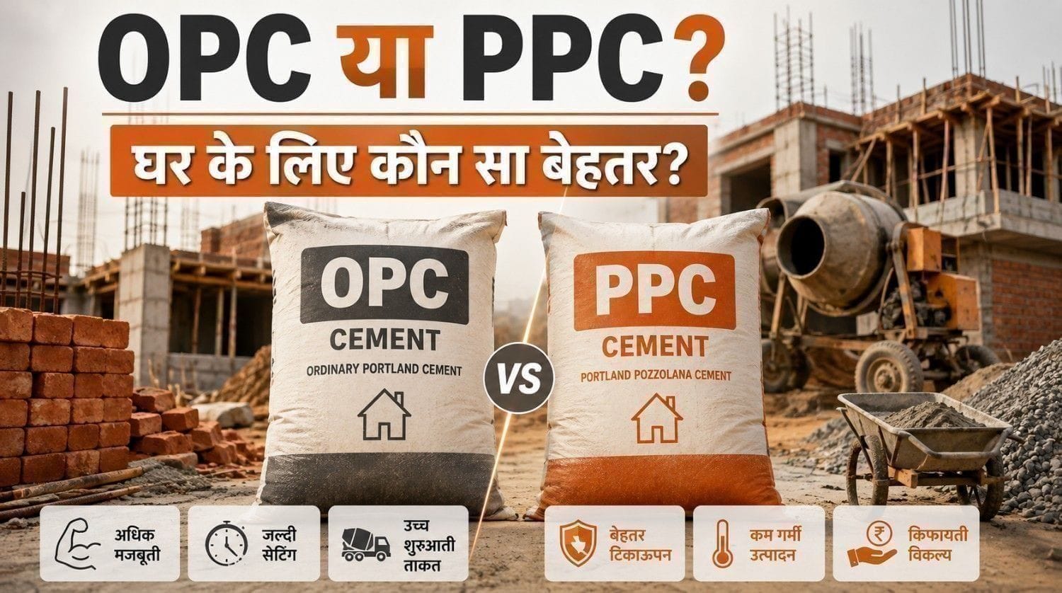 OPC vs PPC cement comparison for house construction